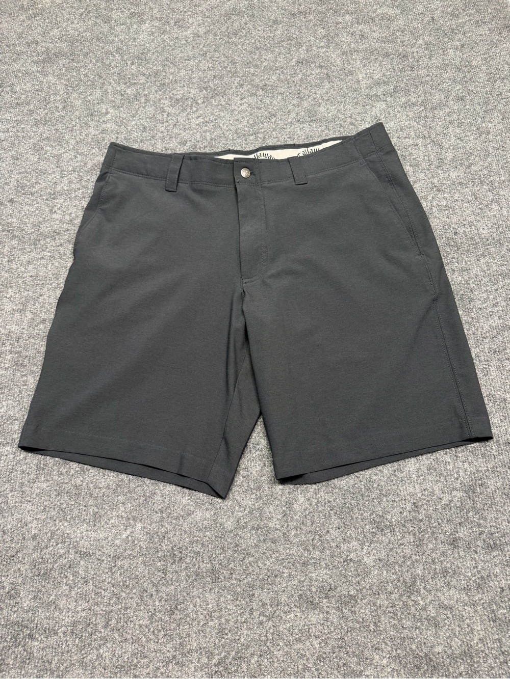 Callaway Men's Flat Front Golf Shorts - Charcoal Gray